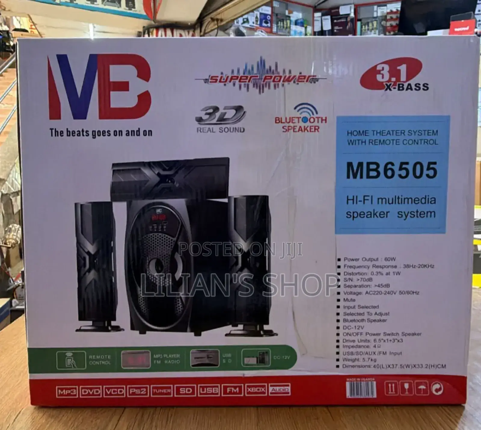 Vb Mb6505 3.1 X-Bass Hi-Fi Multimedia Speaker System (Home Theatre)
