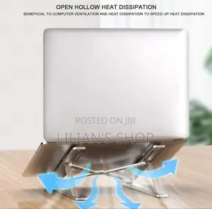 Portable, Adjustable, and Foldable Aluminum Laptop Stand.