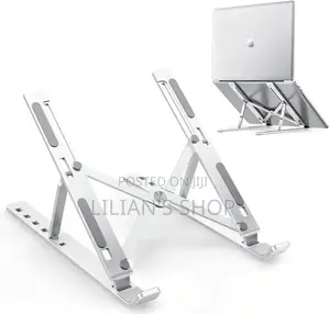 Portable, Adjustable, and Foldable Aluminum Laptop Stand.