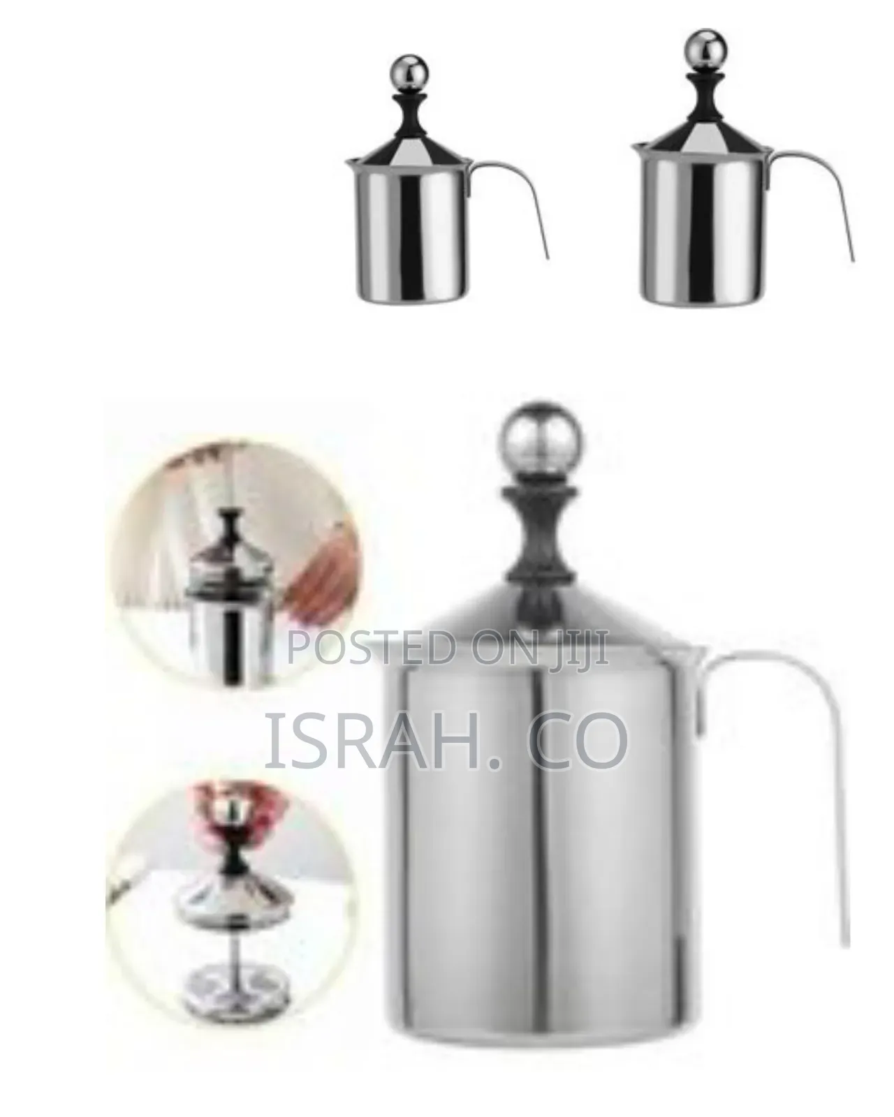 Stainless Steel Manual Milk Frother / Foamer -