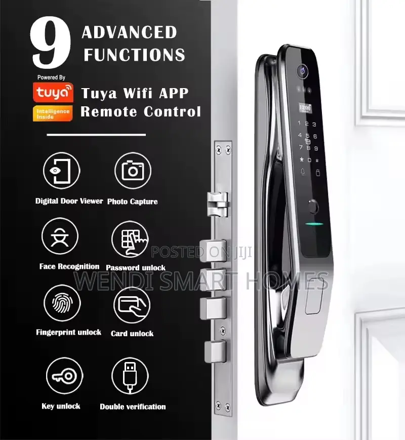Smartier 3d Face Recognition Tuya Biometric Smart Door Lock