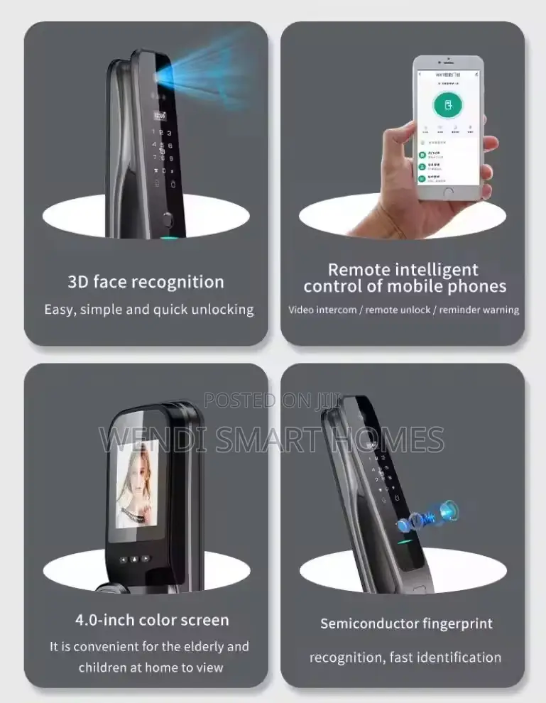Smartier 3d Face Recognition Tuya Biometric Smart Door Lock