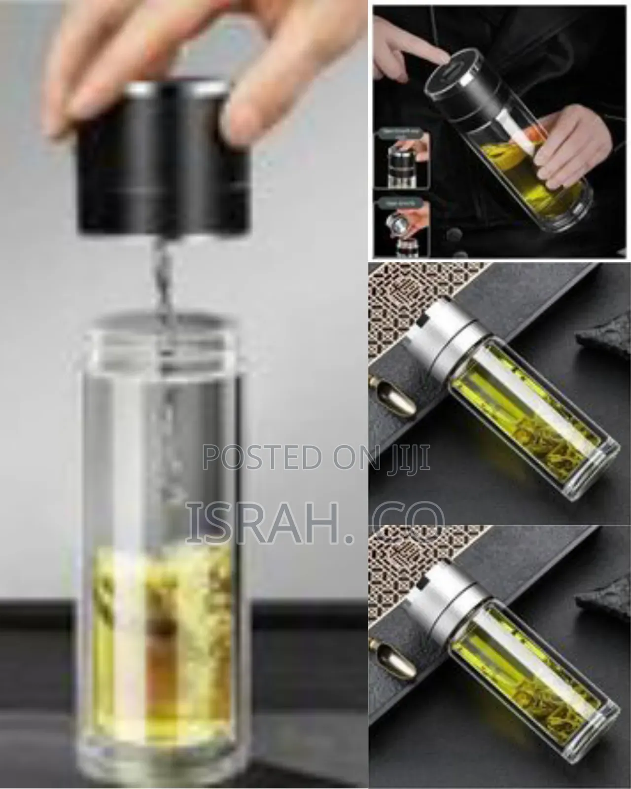 Elegant Double-Walled Glass Tea Infuser Bottle