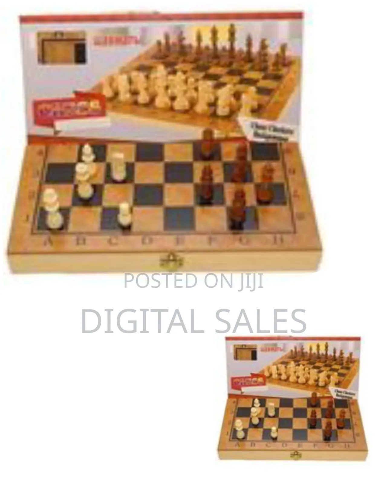 3-in-1 Game Set Including Chess, Checkers