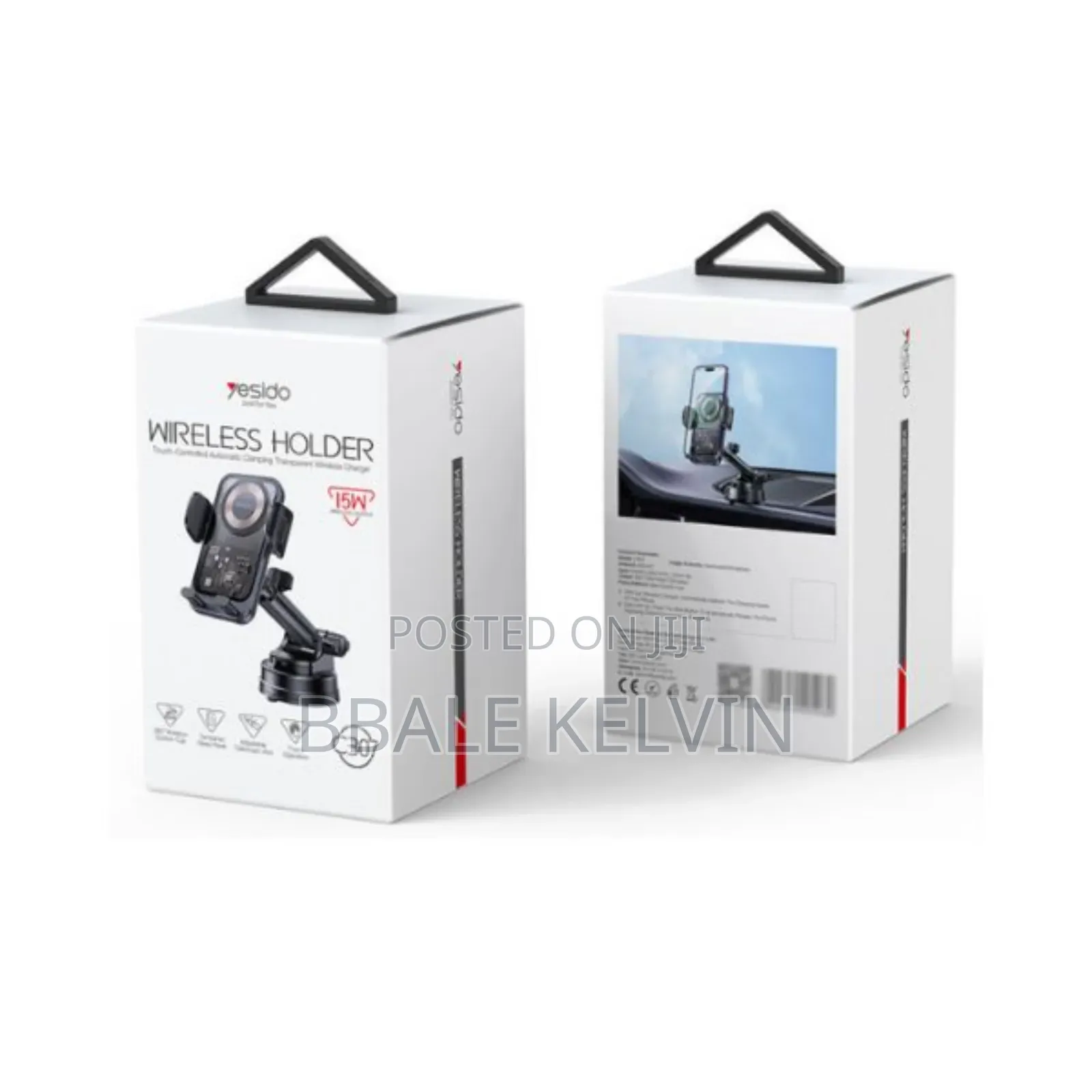 Yesido C307 Transparent Car Phone Holder With Wireless Charging