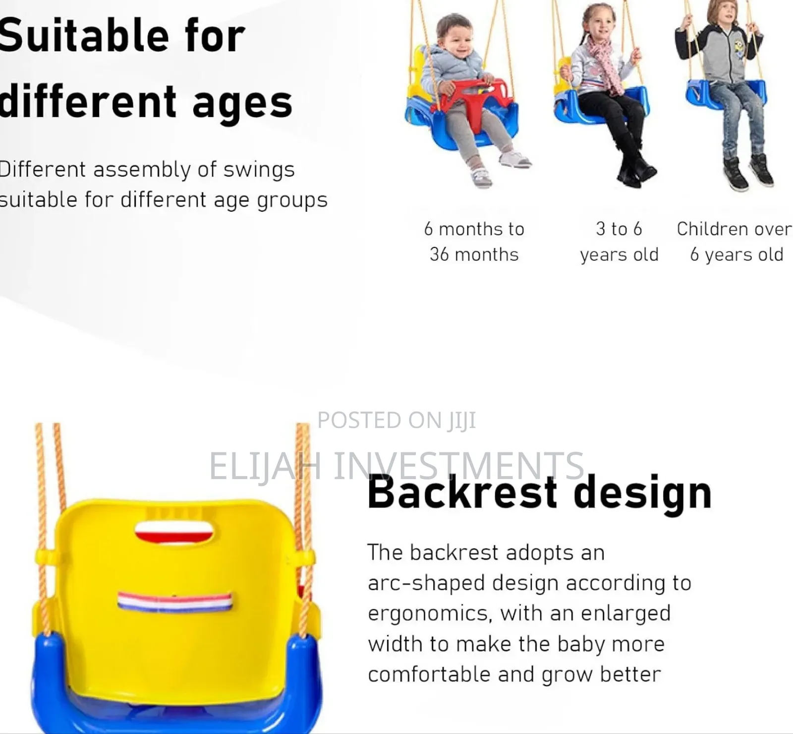 3 in 1 Indoor and Outdoor Swing for Kids