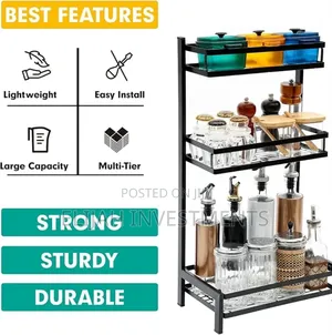 3-Level Metal Kitchen Countertop Organizer Shelf.