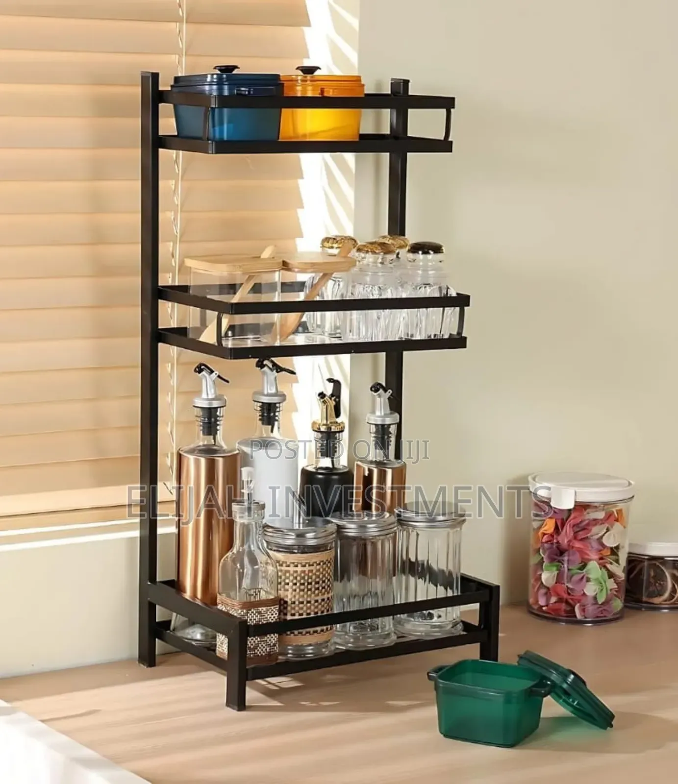 3-Level Metal Kitchen Countertop Organizer Shelf.