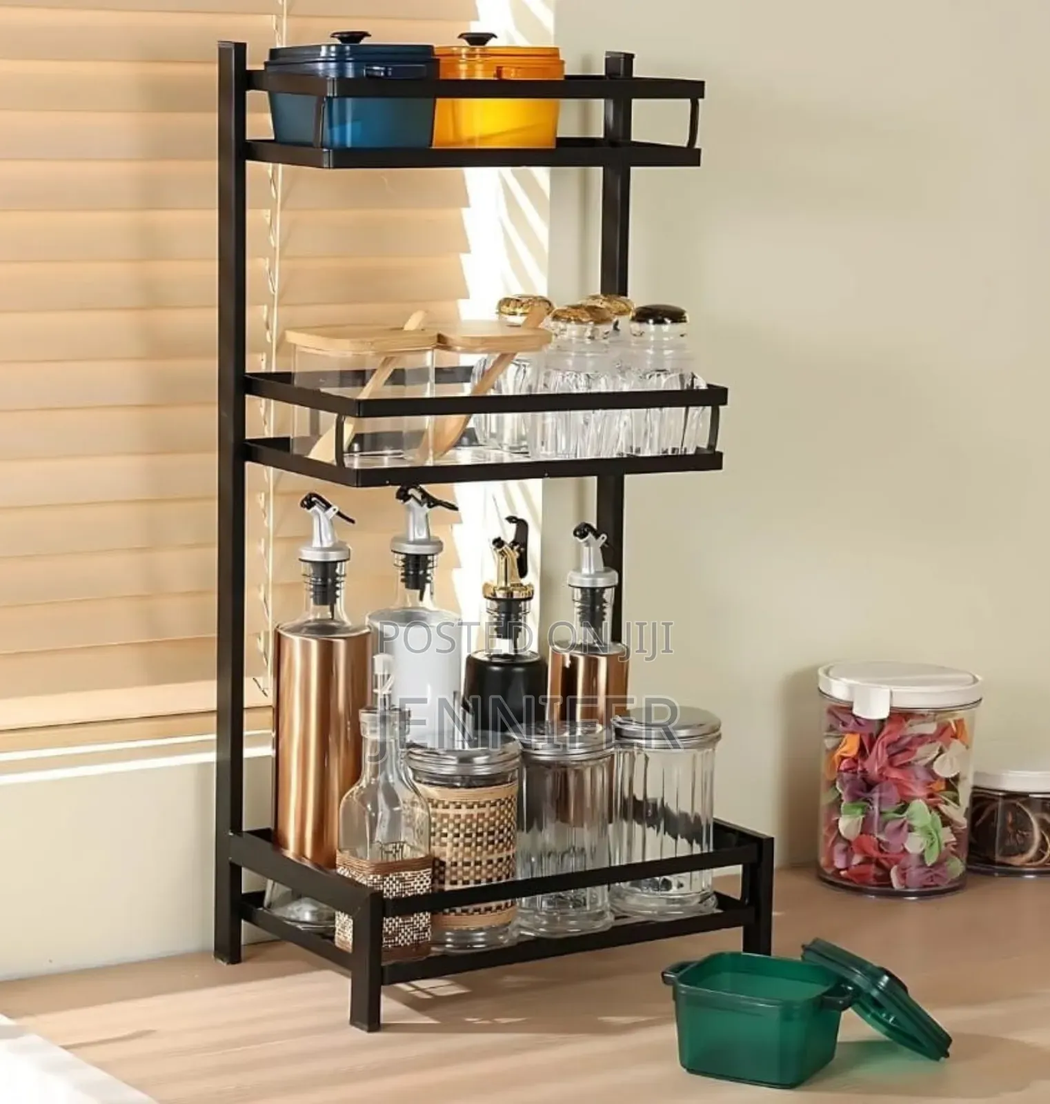 3-Level Metal Kitchen Countertop Organizer Shelf.