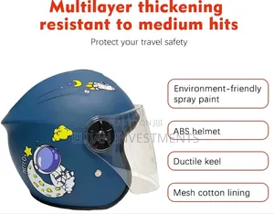 Open-face Kids' Motorcycle Or Scooter Helmet.