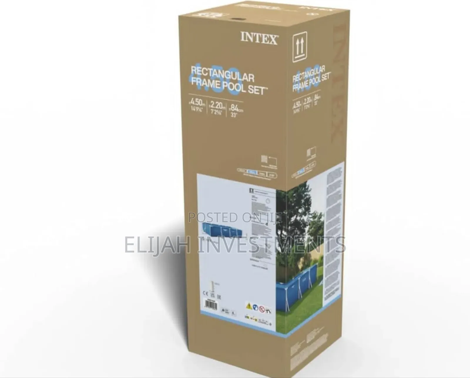 Intex 4.5 M X 2.2 M X 0.84 M Rectangular Frame Pool Set
