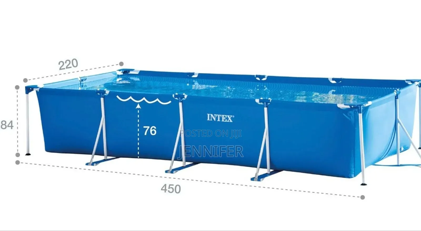 Intex 4.5 M X 2.2 M X 0.84 M Rectangular Frame Pool Set