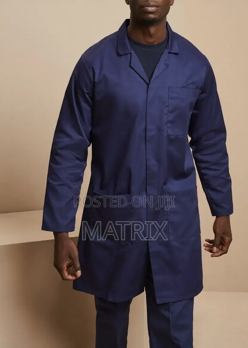 Polycotton Overcoat Nevy Blue