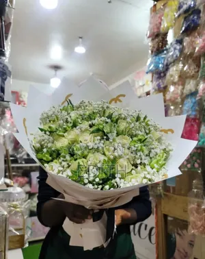 Fresh Green and White Flowers