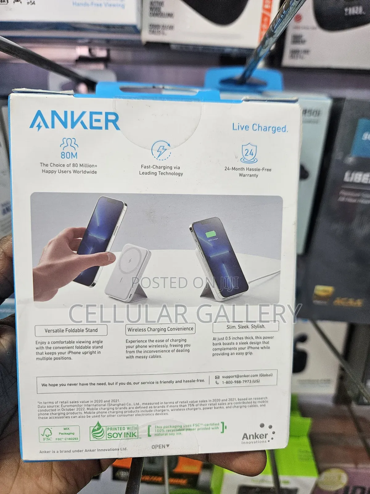 Anker Maggo Power Bank (5,000mah, 7.5w) Wireless Charging