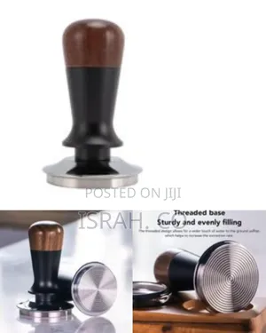 Premium Espresso Coffee Tamper With Ergonomic Wooden Handle 0