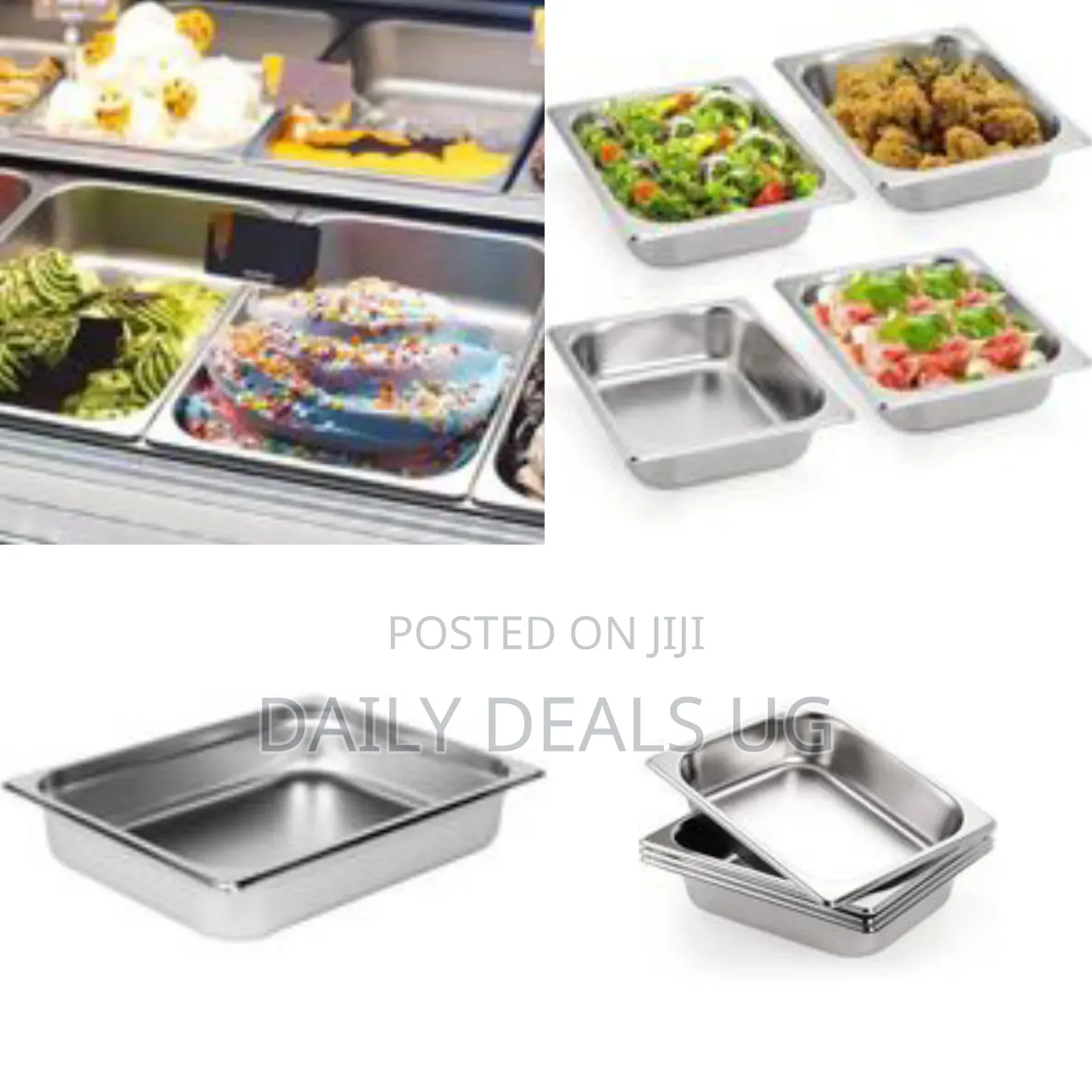 Stainless Steel Buffet Dish - Silver