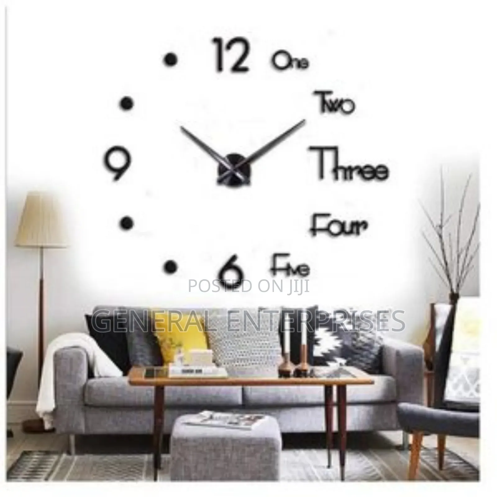 3d Wall Framless Clock