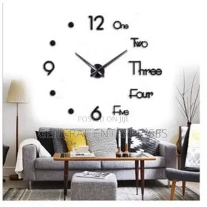 3d Wall Framless Clock