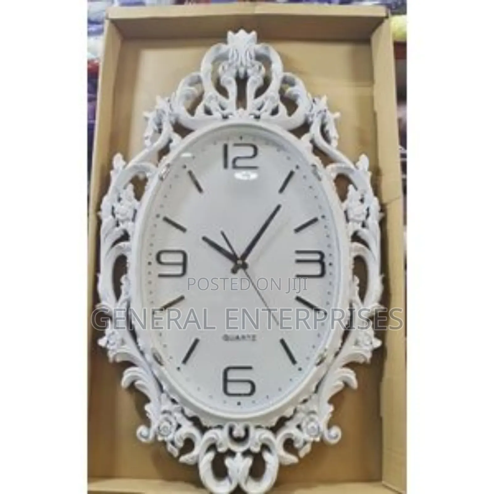 Elegant Wall Clock Ornate Frame