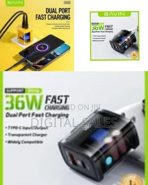 Bavin 36w Dual Port Transparent Fast Charger