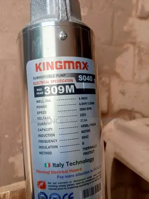 Water Pump 250m,309m and 410m Head Kingmax