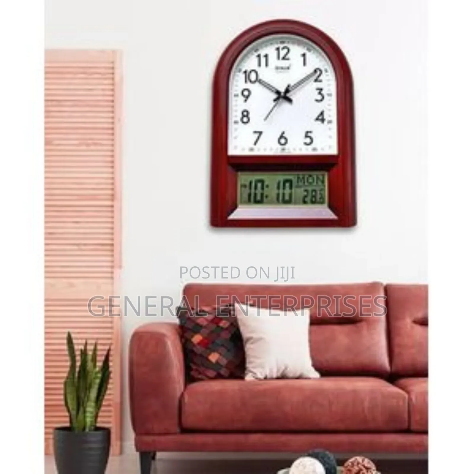 Sonam Double Analog and Digital Wall Clock