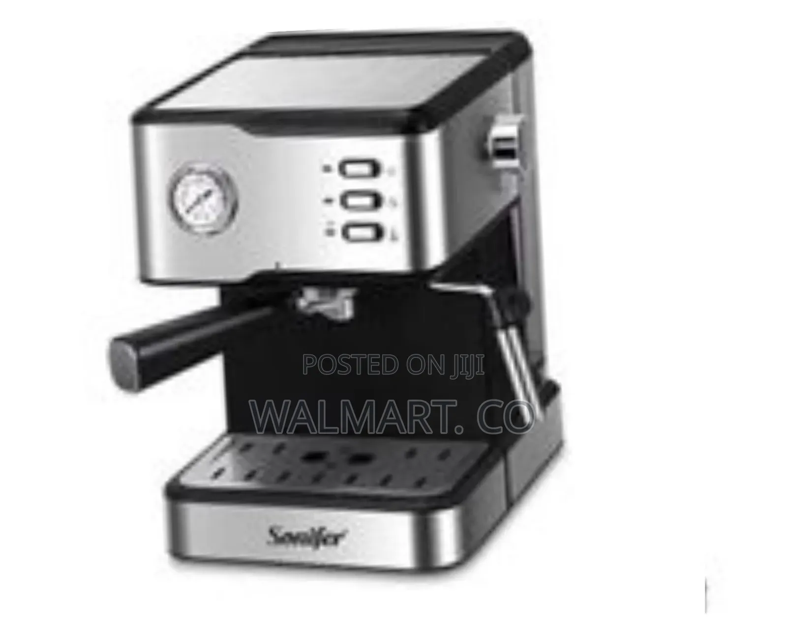 Professional Expresso Machine With Integrated Milk Frother Silver