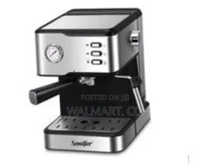 Professional Expresso Machine With Integrated Milk Frother Silver