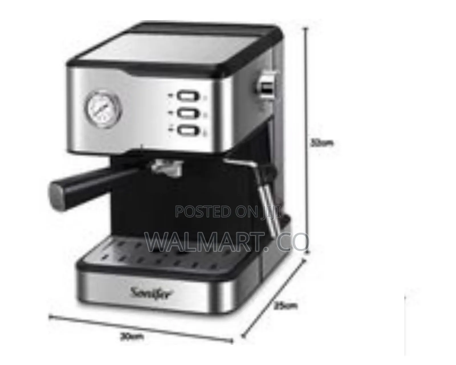 Professional Expresso Machine With Integrated Milk Frother Silver