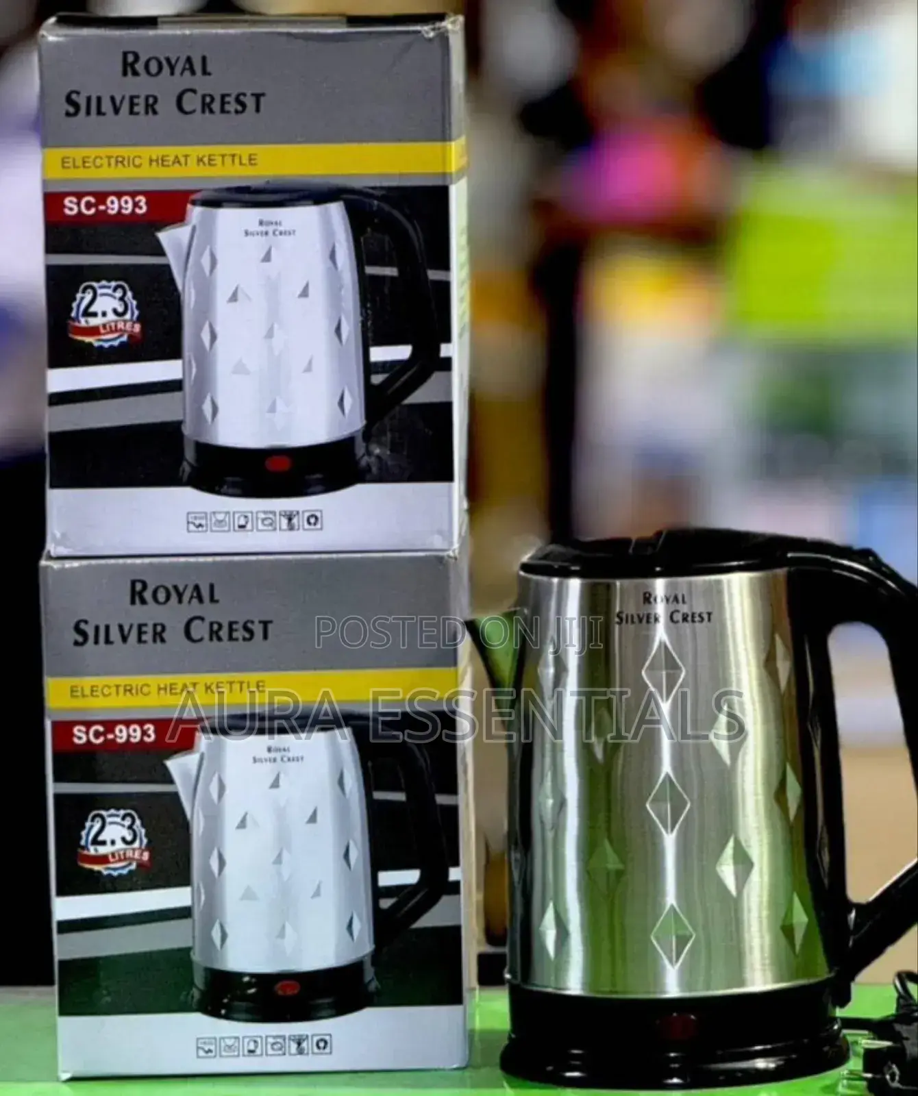 Royal Silver Crest Electric Heat Kettle, Model Sc-993