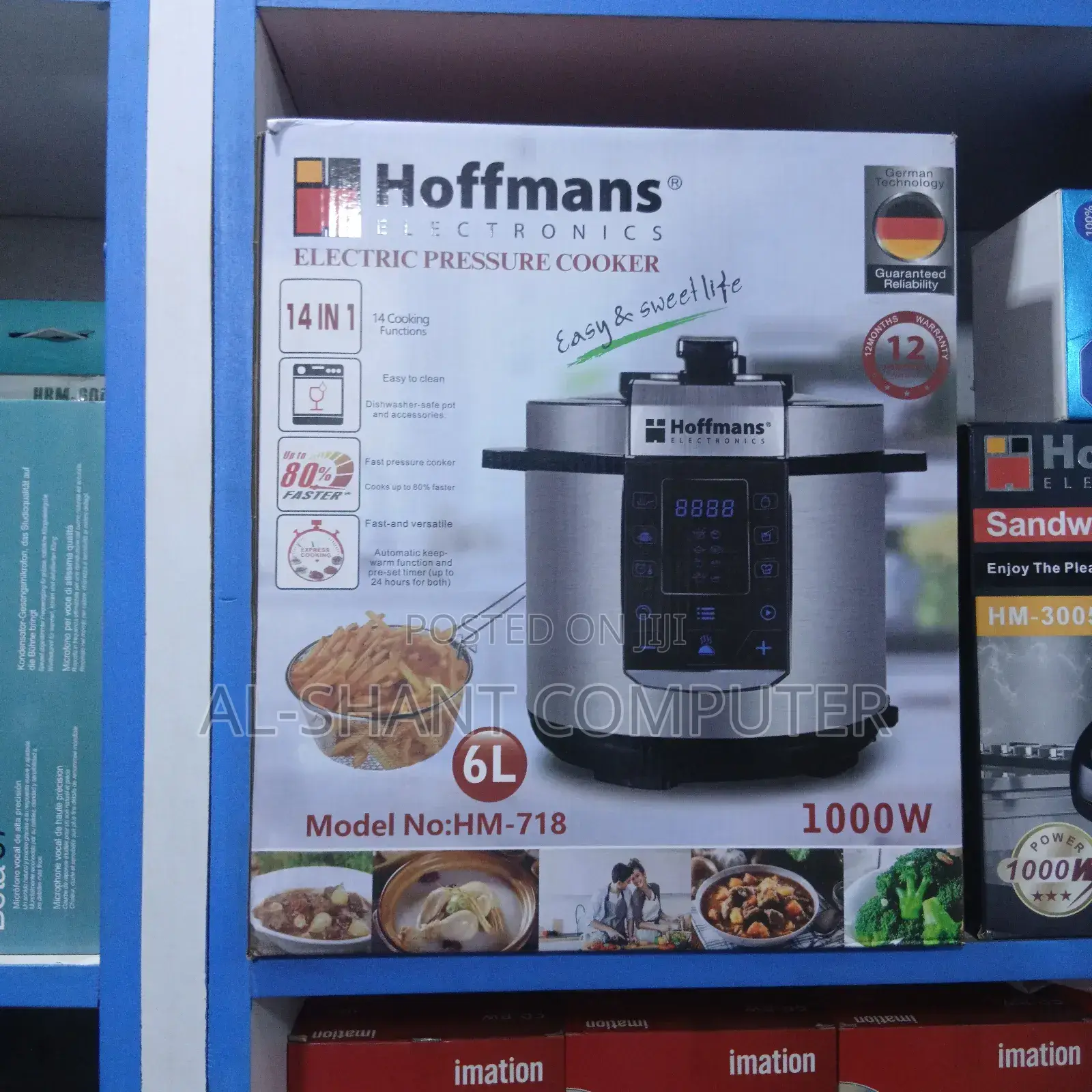 Hoffmans 14in1 Pressure Cooker/6l Pressure Cooker