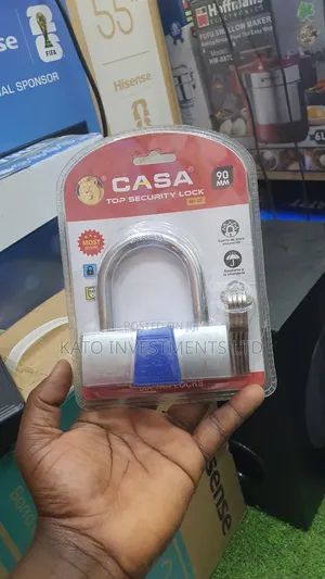 Casa Nickel Plated Padlock 90mm Lock And 3 Keys