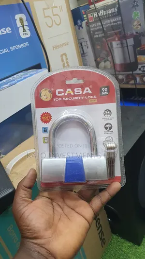 Casa Nickel Plated Padlock 90mm Lock And 3 Keys