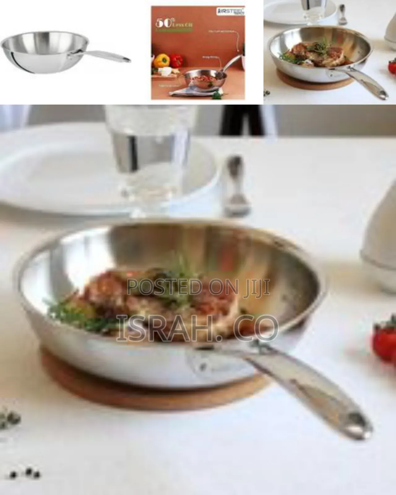 Stainless Steel Wok/Stir-Fry Pan