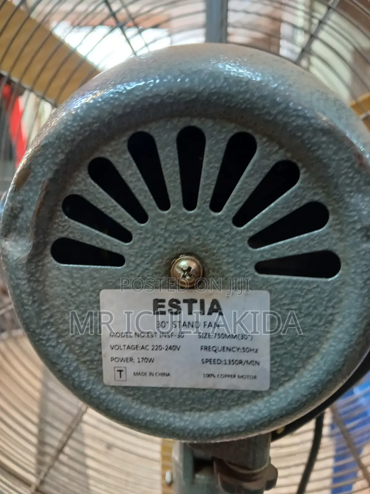 Estia 30" 750mm 170w 1350r/Min Est Insf-30 Industrial Pedestal Fan