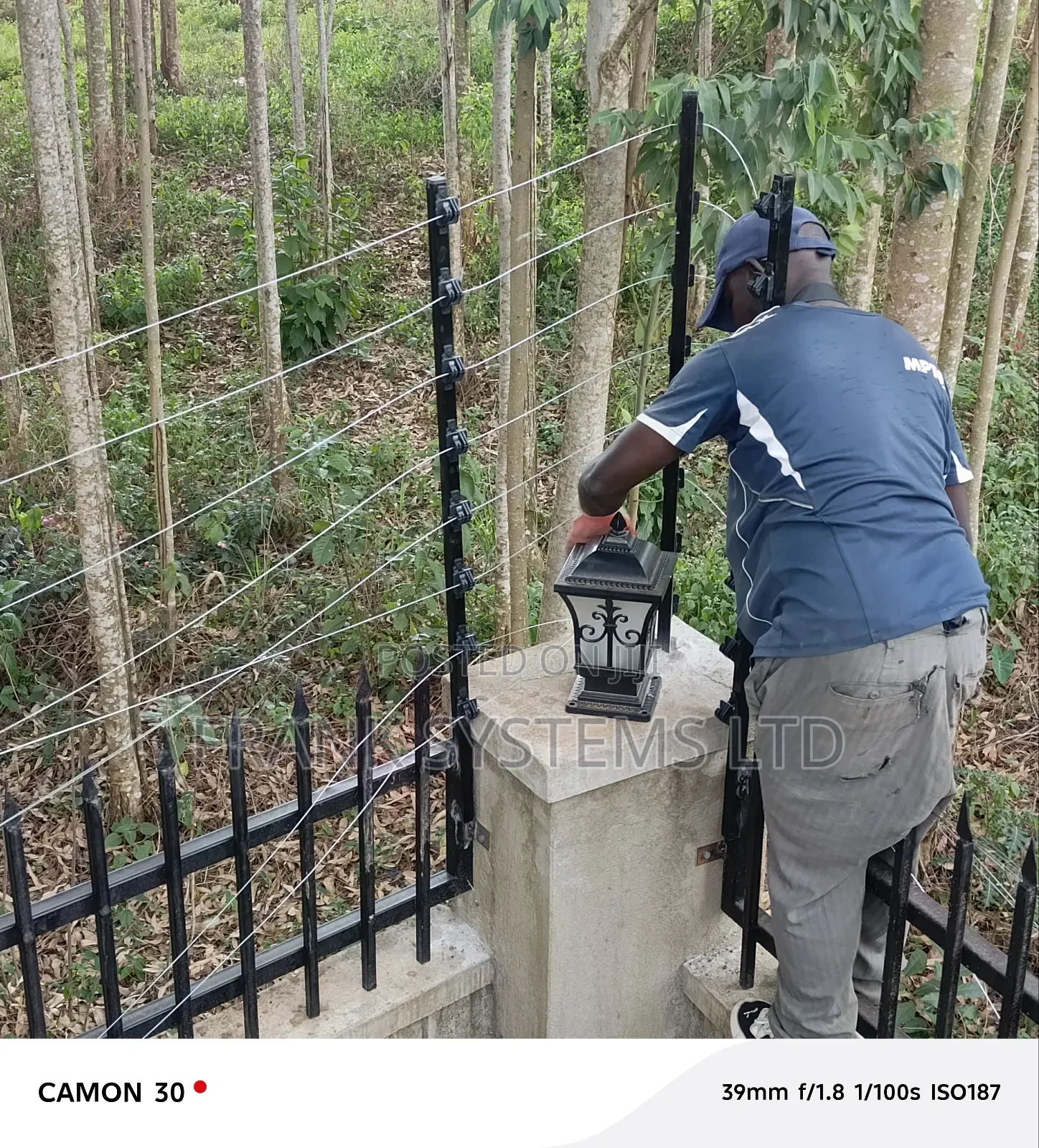 Electric Fence on a Country Home