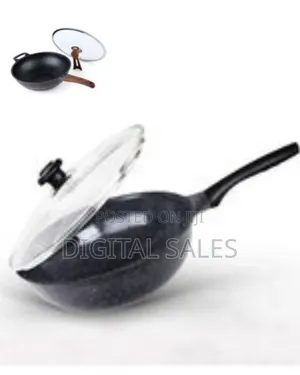 Premium Non-Stick Wok With Standing Glass