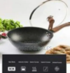 Premium Non-Stick Wok With Standing Glass