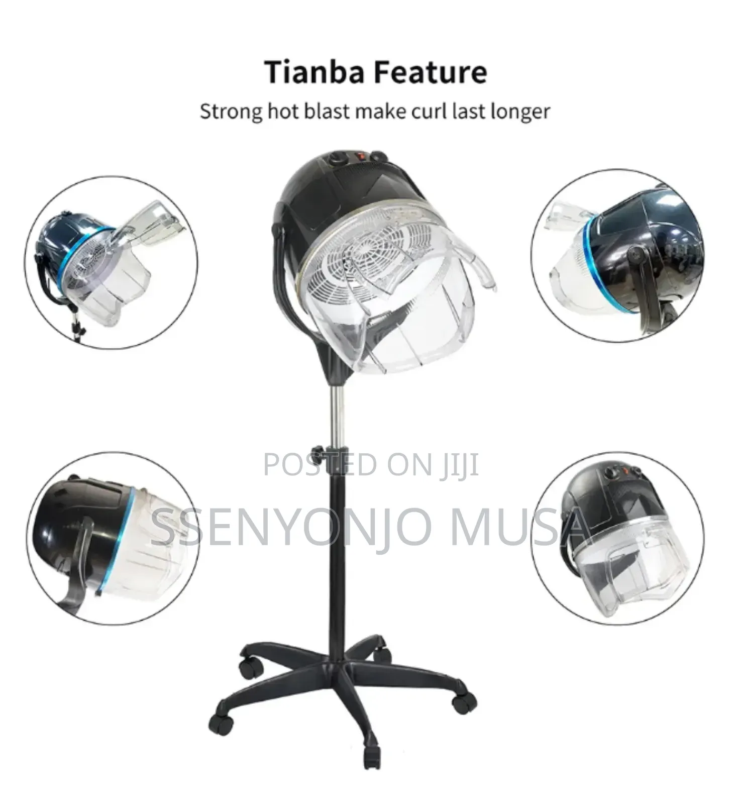 Original Electronic Stand Hair Dryer - 1000w, Chrome-Plated-
