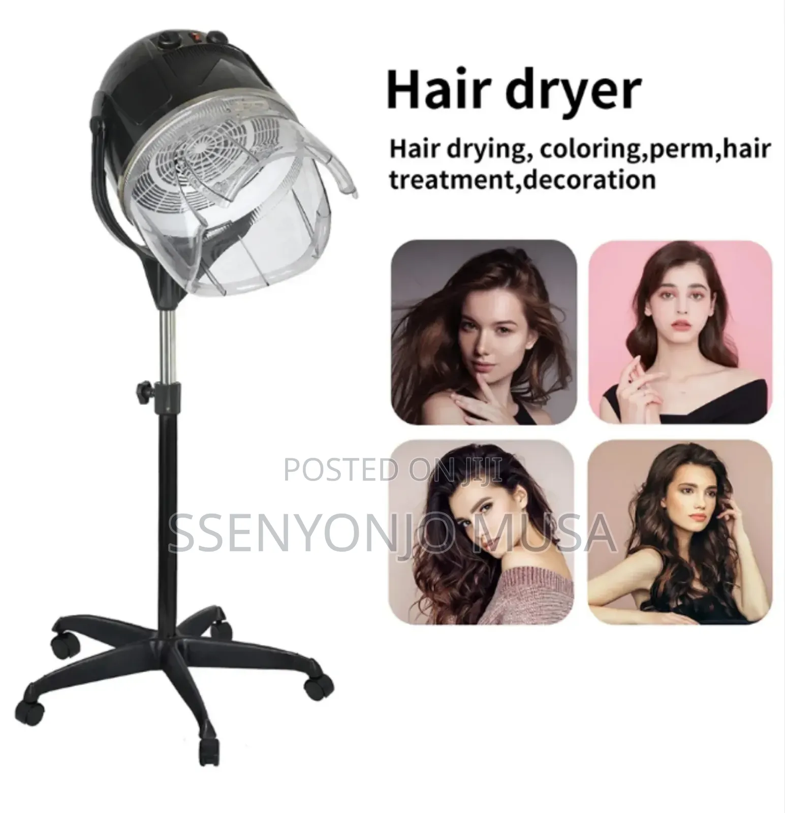 Original Electronic Stand Hair Dryer - 1000w, Chrome-Plated-