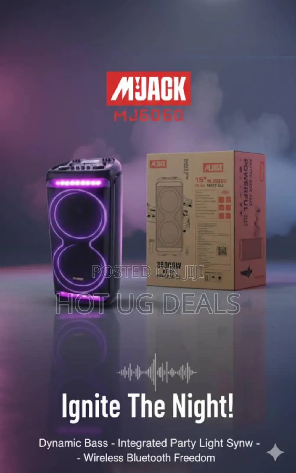 15inch Mjack Mj6060 Professional Portable Bluetooth Speaker System