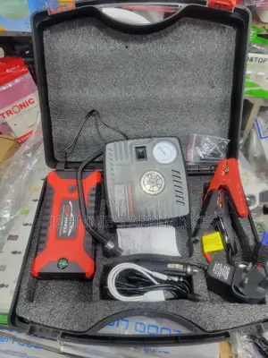 Portable Car Jump Starter Power Bank With Air Compressor-Emergency Kit