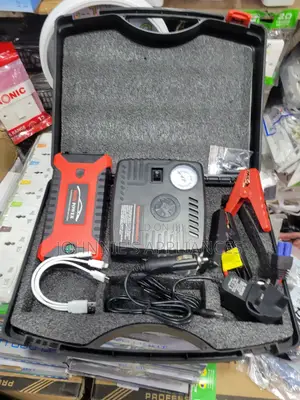 Portable Car Jump Starter Power Bank With Air Compressor-Emergency Kit