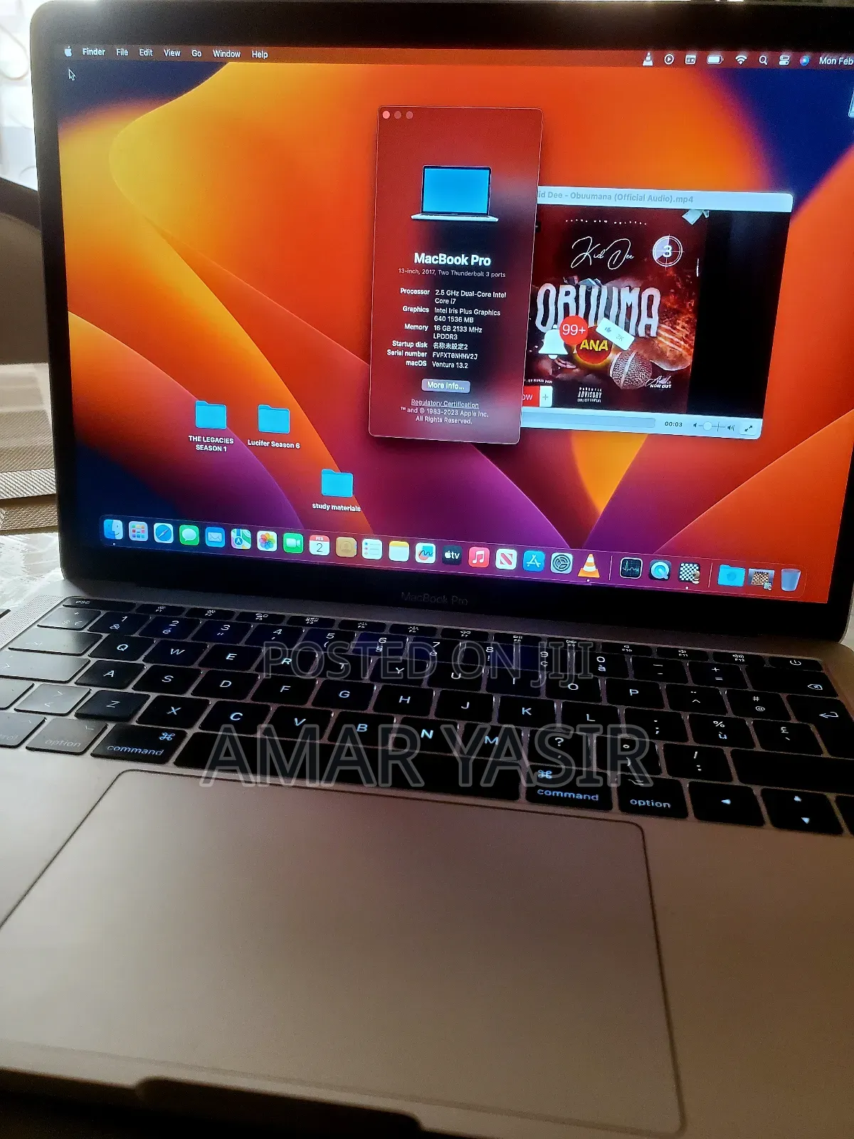 Laptop Apple MacBook Pro 2017 16GB Intel Core i7 SSD 1T