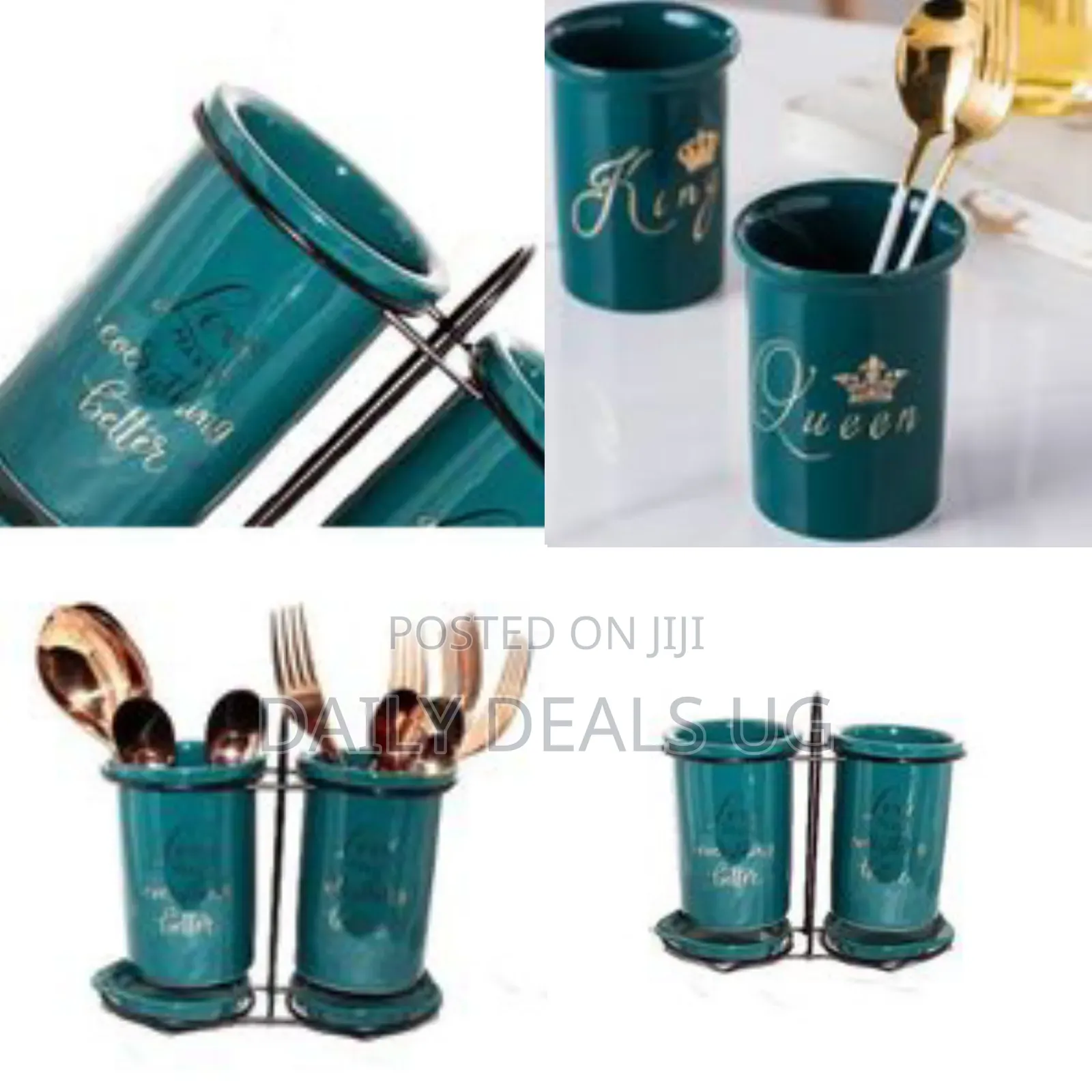 Chopstick Kitchen Rack Ceramic Spoon Cutlery Utensil Holder Tube