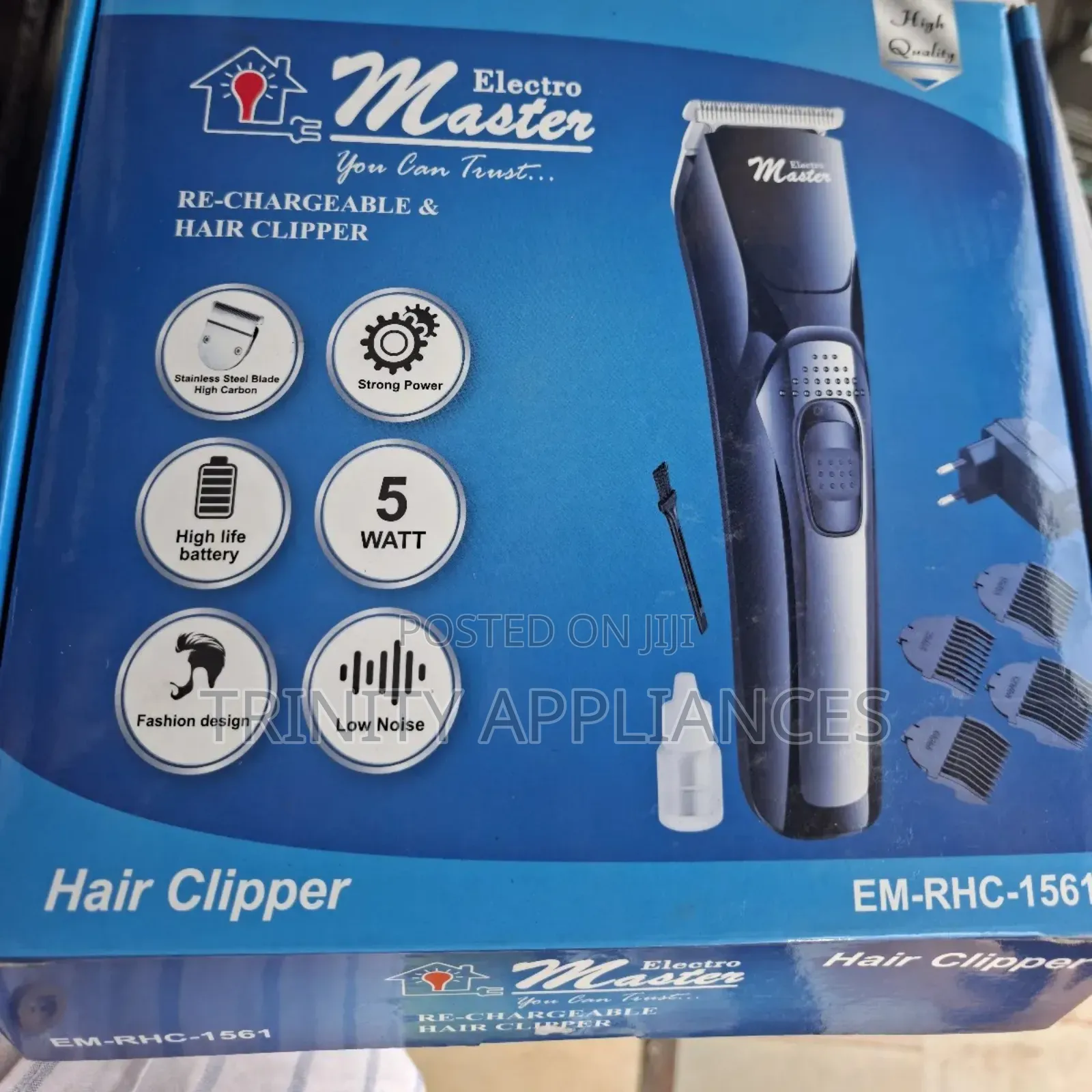 Electro Master Premium Rechargeable Hair Clipper/Trimmer