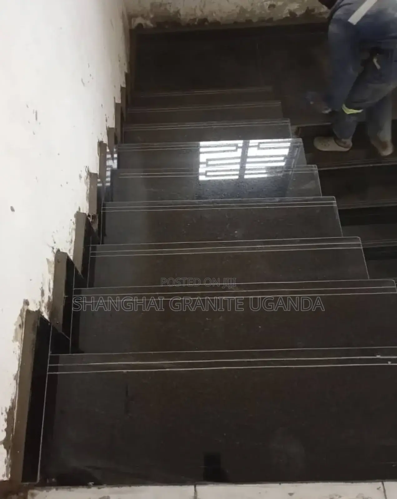 Pearl Black Granite Staircase
