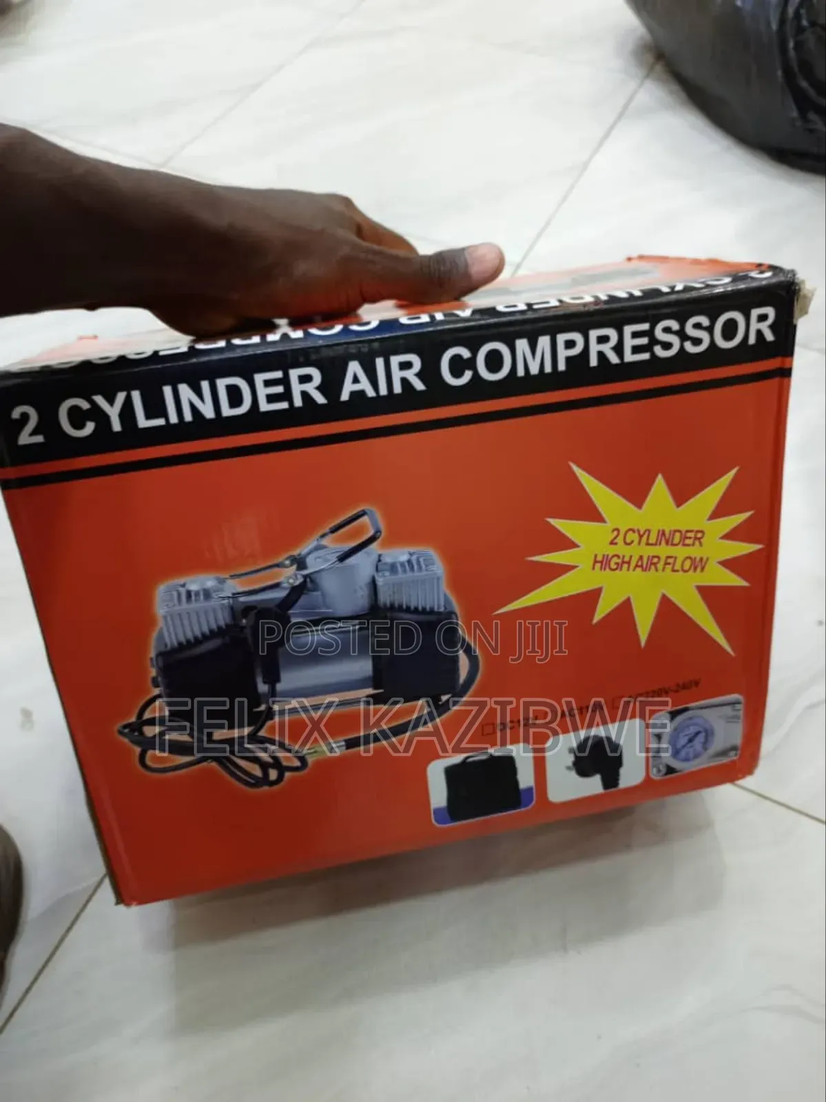 12v 2-cylinder Portable Air Compressor.