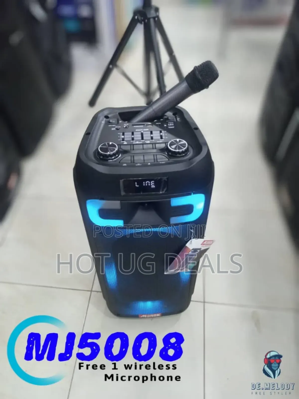 Mjack 5008 Rechargeable Party Speaker With 1 Microphone And Remote